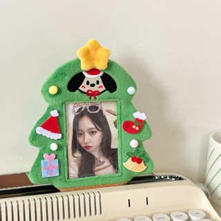 ✨꒰ พร้อมส่ง ꒱✨ เฟรมการ์ดนุ่มนิ่ม Christmas Fluffy card holder แถมพวงกุญแจ ใส่การ์ดบั้ม รูปโพลารอยด์ 3นิ้ว ต้นคริสต์มาส