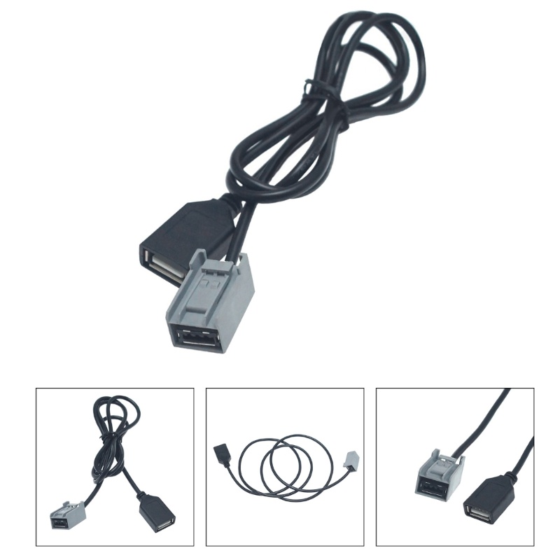 Edb* สายสัญญาณเสียงรถยนต์ USB Drive Data Conversion Cable AUX to USB ...
