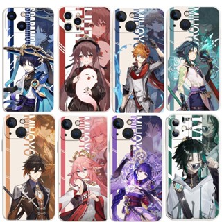 เคสโทรศัพท์มือถือ พลาสติก TPU ลายการ์ตูนเกม Genshin Impact Wanderer Tartaglia Xiao Hutao Zhongli สําหรับ OPPO A15 A15S A35 A16 A16K A16E A17 A31 2020 A3S A12E