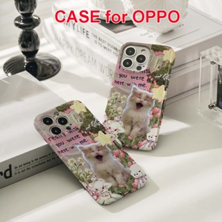 เคสโทรศัพท์มือถือแบบแข็ง ลายแมวน่ารัก สไตล์เรโทร สําหรับ OPPO Reno8T 5G Reno8 Pro Reno8 Reno7 Z Reno7 Pro Reno6 Pro Reno5 Reno4 Z Reno3