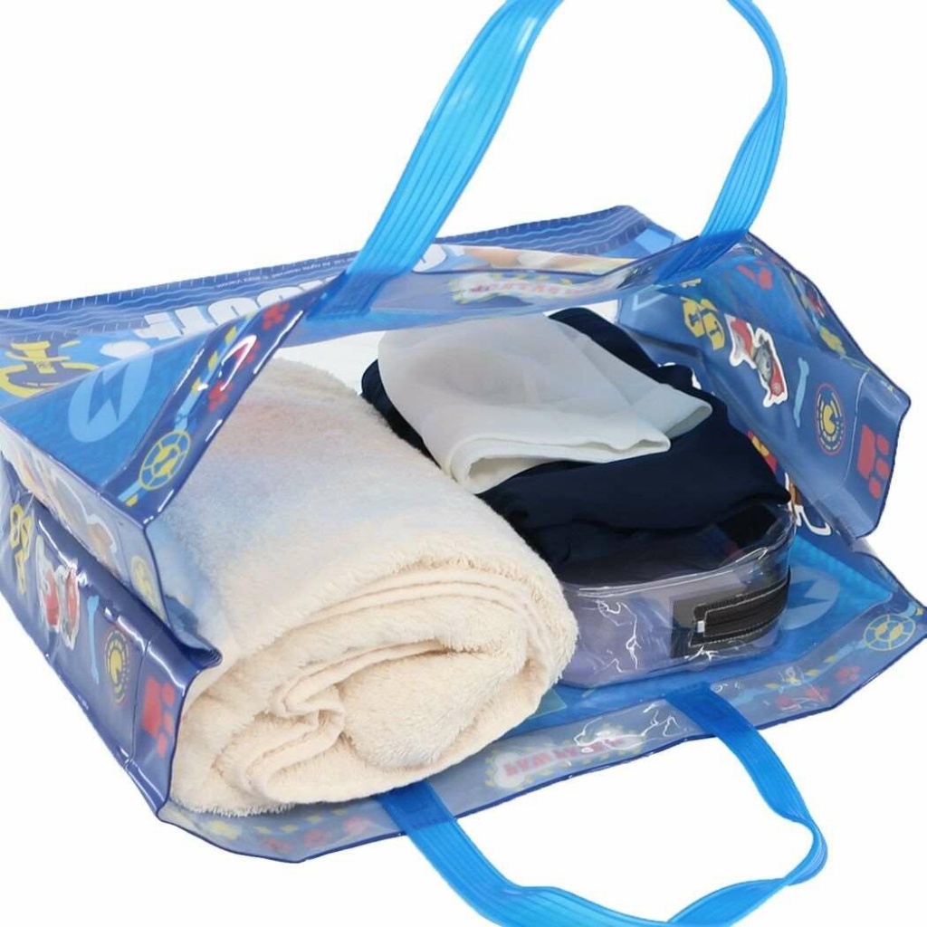 กระเป๋าพลาสติก-ว่ายน้ำ-กันน้ำ-size-m-ลายการ์ตูน-paw-patrol-mickey-thomas-กระเป๋า-กระเป๋าว่ายน้ำ
