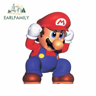 Earlfamily สติกเกอร์ ลายกราฟฟิตี้ Super Mario Wiki ขนาด 13 ซม. x 9.3 ซม. สําหรับตกแต่งหน้าต่างรถยนต์