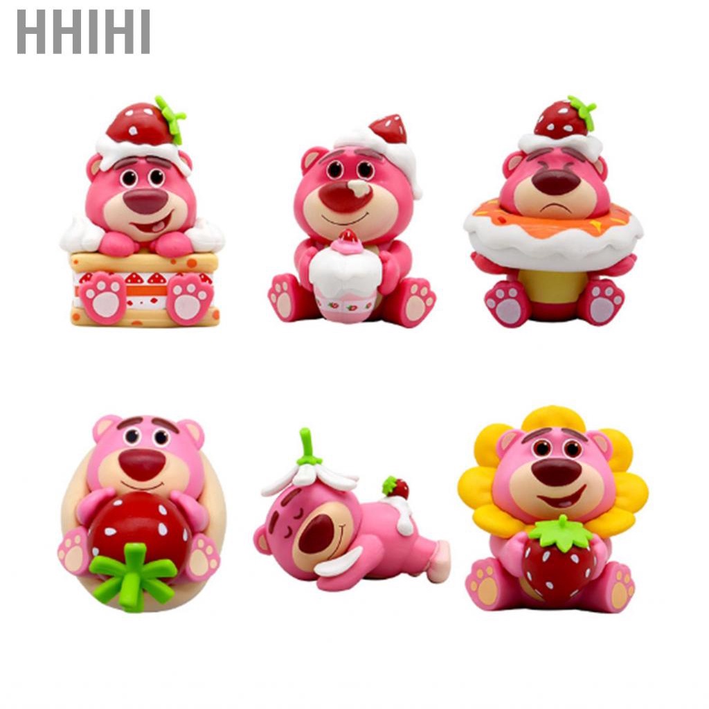 Hhihi Cartoon Car Decoration Dolls PVC Ingenious Portable Strawberry