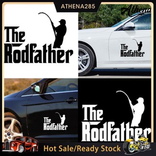 [COD]➤สติกเกอร์สะท้อนแสง ลาย The Rodfather Fishing สําหรับติดตกแต่งประตู หน้าต่างรถยนต์