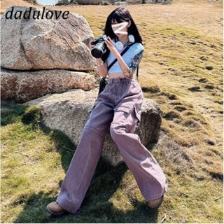 DaDulove💕 New American Ins High Street Multi-pocket Casual Pants Niche High Waist Wide Leg Pants Trousers