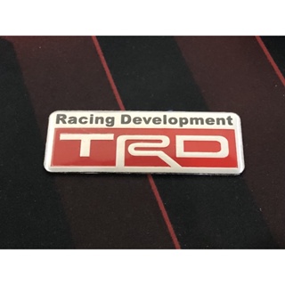 ป้าย TRD อลูมิเนียม racing development ขนาด 8 x 3 cm จำนวน 1 ชิ้น***ราคาถูกสินค้าดีมีคุณภาพ**