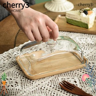 CHERRY3 ถาดไม้ 18 ซม. X 12 ซม. X 10 ซม. สําหรับวางเค้ก เนย