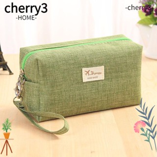 CHERRY3 กระเป๋าเครื่องสําอาง ผ้าออกซ์ฟอร์ด ขนาดใหญ่ จุของได้เยอะ สําหรับเดินทาง