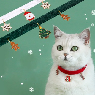 ปลอกคอกํามะหยี่ จี้โลหะ รูปเกล็ดหิมะ สามารถปรับได้ สําหรับสัตว์เลี้ยง สุนัข แมว