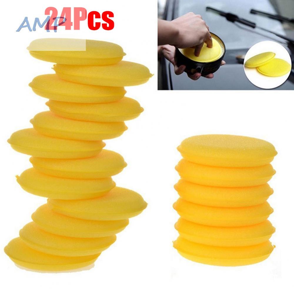 new-8-polish-sponges-sponges-wax-waxing-foam-yellow-cleaning-wash-detailing-polish