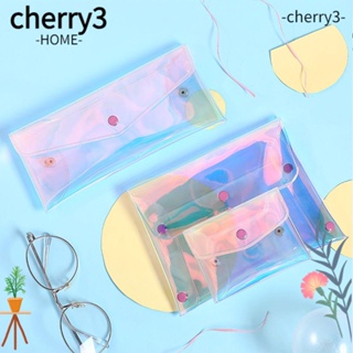 Cherry3 กระเป๋าใส่เหรียญ PVC แบบใส แฟชั่น สําหรับเก็บเครื่องสําอาง ดินสอ