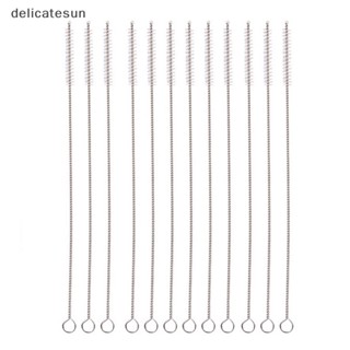 Delicatesun ใหม่ หลอดดูดน้ํา ไนล่อน สเตนเลส 17 ซม. 1 ชิ้น 
แปรงทําความสะอาดหลอดดูดน้ํา แบบสเตนเลส AC26 1 ชิ้น 
1 ชิ้น Sta