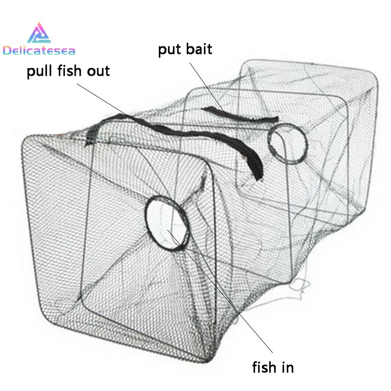 delicatesea-ตาข่ายดักปลา-กุ้ง-กุ้ง-ก้ามกราม-กุ้ง-แบบพับได้