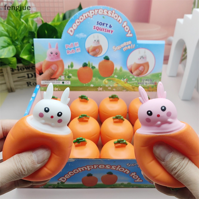 fengjue-ของเล่นบีบสกุชชี่-รูปการ์ตูนแครอท-กระต่ายน่ารัก-คลายเครียด