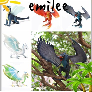 Emilee โมเดลฟินิกซ์ มังกรน้ําแข็ง ของเล่น ภูมิทัศน์ขนาดเล็ก อุปกรณ์งานเลี้ยงในตํานาน