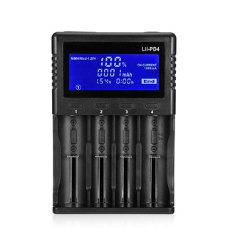 LiitoKala 4 Slots Smart LCD Rechargeable Battery Charger AA &amp; AAA Ni-MH Ni-cd