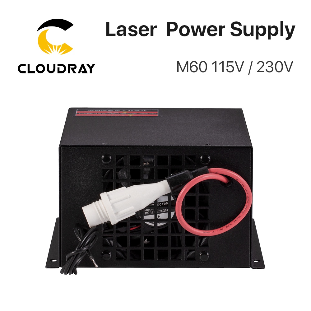 cloudray-พาวเวอร์ซัพพลายเลเซอร์-60w-115v-230v-สําหรับเครื่องแกะสลักเลเซอร์-co2-m60