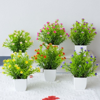 Artificial Bonsai Flower Garden Home In Pot Indoor Outdoor Office Patio