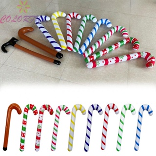 【COLORFUL】1PCS Plastic Giant Inflatable Candy Cane Stick Christmas Xmas Party Blow Up Toy