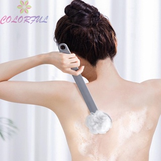 【COLORFUL】Shower Brush Body Shower Back Brush Comfortable Extended Handle Practical To Use