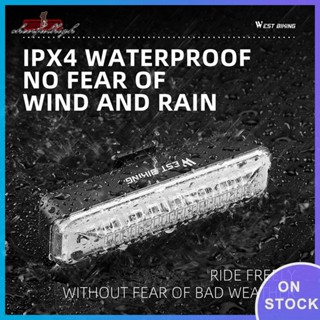 ✿Cheerfulhigh✿ West BIKING ไฟท้ายจักรยาน LED 30LM 4 โหมด Type-C ชาร์จ USB กันน้ํา ✿