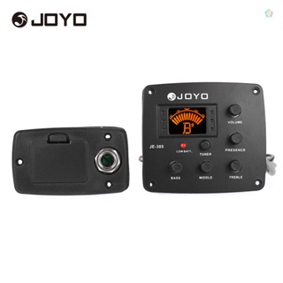 Audioworld JOYO JE-305 ปิ๊กอัพกีตาร์อะคูสติก Piezo Preamp 4-Band EQ Equalizer Tuner System พร้อมหน้าจอ LCD
