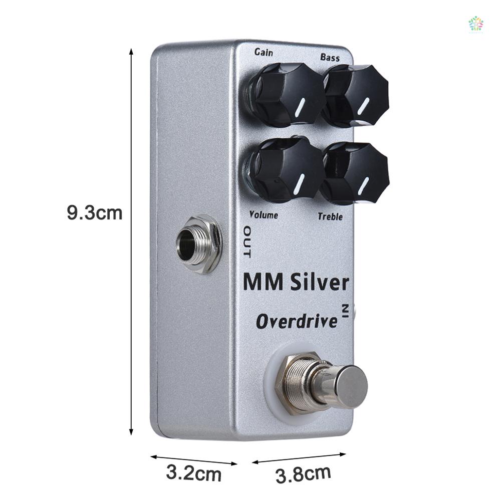 audioworld-moskyaudio-mm-แป้นเหยียบเอฟเฟคกีตาร์ไฟฟ้า-แบบโลหะ-สีเงิน