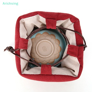 &lt;Arichsing&gt; ชุดถุงชา ผ้าฝ้าย ผ้าลินิน หนา กันกระแทก แบบพกพา ลดราคา