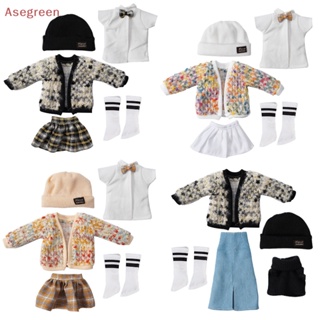 [Asegreen] ชุดเสื้อผ้าตุ๊กตา 1/6 BJD 12 นิ้ว พร้อมกางเกง หมวก ถุงเท้า เสื้อกันหนาว BJD 30 ซม. 5 ชิ้น ต่อชุด