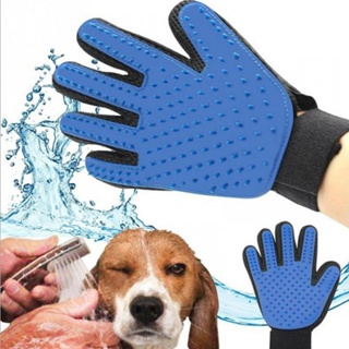 ถุงมือแปรงนวด ทําความสะอาดขน สําหรับสัตว์เลี้ยง สุนัข แมว