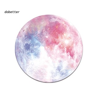 &lt;Dobetter&gt; แผ่นรองเมาส์เล่นเกม ยาง ทรงกลม พิมพ์ลายดาวเคราะห์ กันลื่น สําหรับบ้าน สํานักงาน