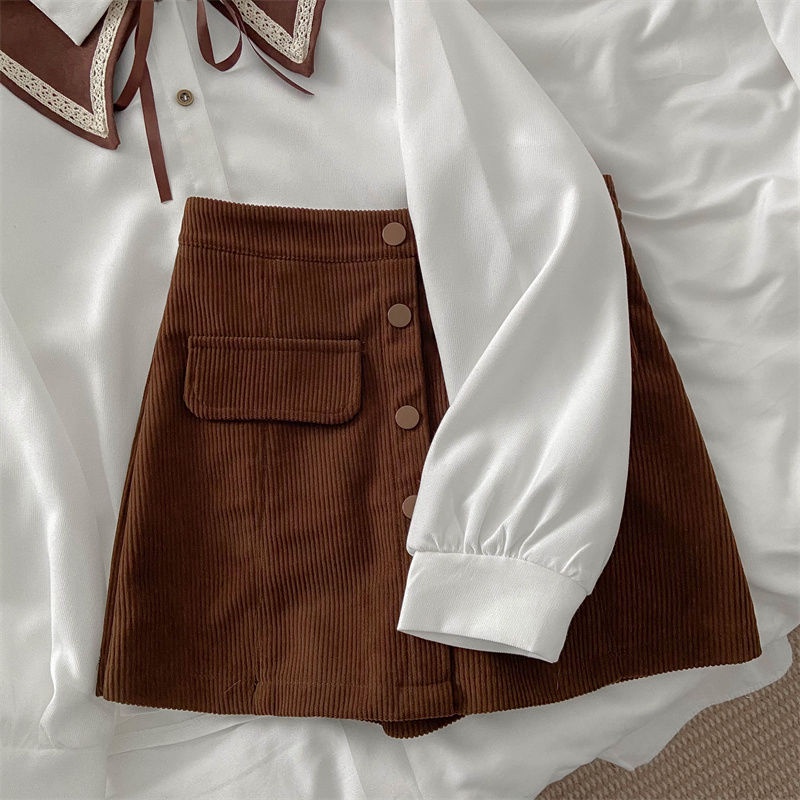 college-style-suit-2023-new-spring-womens-small-hong-kong-style-vintage-shirt-with-half-skirt-two-sets