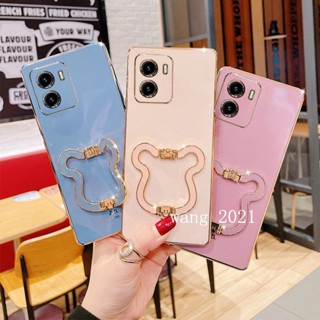 Ready Stock New Casing เคส VIVO IQOO Z7 5G / IQOO Z7X 5G Y55+ Plus 5G Phone Case with Luxury High Quality Folding Bear Bracket VIVO IQOOZ7X 5G Soft Case เคสโทรศัพท