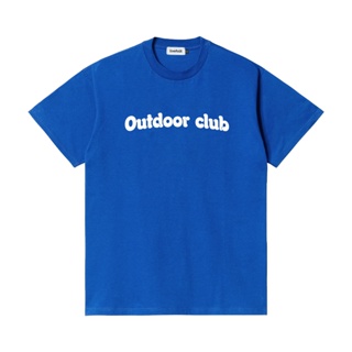 เสื้อยืดผ้าฝ้ายพิมพ์ลายLivefolk - Outclub Blue T-Shirt