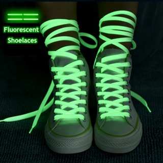 เชือกผูกรองเท้าผ้าใบ เรืองแสงในที่มืด 120 ซม. 1 คู่
