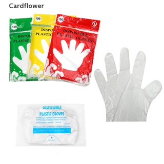 &lt;Cardflower&gt; ถุงมือใส แบบใช้แล้วทิ้ง สําหรับใช้ในบ้าน ห้องครัว บาร์บีคิว ลดราคา 50 100 ชิ้น