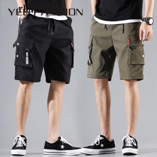 YEE Fashion Yee Fashion กางเกงขาสั้น ลำลอง เอวยางยืด สำหรับผู้ชาย DK23042401 High quality Chic Trendy ทันสมัย C29B03K 37Z230910