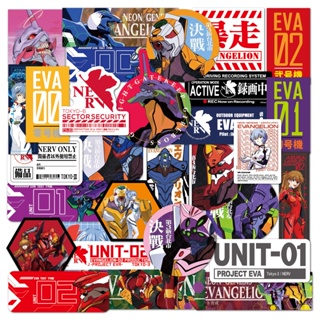 สติกเกอร์ PVC กันน้ํา ลายการ์ตูนอนิเมะ (NEON GENESIS EVANGELION) (6-10 ซม.) 30 ชิ้น