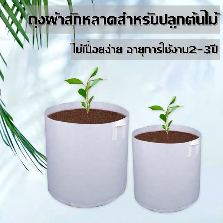 พร้อมส่งในไทยตอนนี้-ถุงผ้าปลูกเพาะต้นไม้-ถุงผ้าสักหลาด-แบบหนา-คุณภาพดี-ไม่เปื่อยง่าย-อายุการใช้งาน2-3ปี-bag