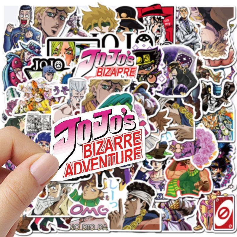 สติกเกอร์-ลายกราฟฟิตี้-jojos-bizarre-adventure-series-กันน้ํา-สําหรับตกแต่งกระเป๋าเดินทาง-โทรศัพท์มือถือ-หมวกกันน็อค-แล็ปท็อป-สเก็ตบอร์ด-diy-50-ชิ้น