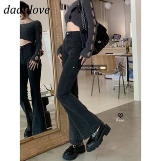 DaDulove💕 New Korean Version of Ins Retro Jeans Womens High Waist Niche Micro Flared Pants Large Size Trousers