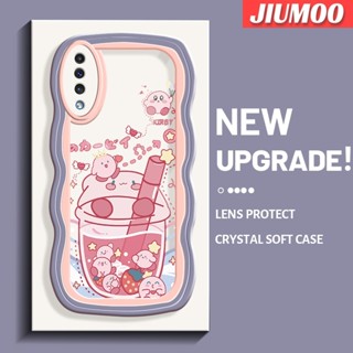 เคสโทรศัพท์มือถือ ซิลิโคนใส กันกระแทก ลายการ์ตูนชานม สีชมพู แบบสร้างสรรค์ สําหรับ Samsung galaxy A50 A50s A30s