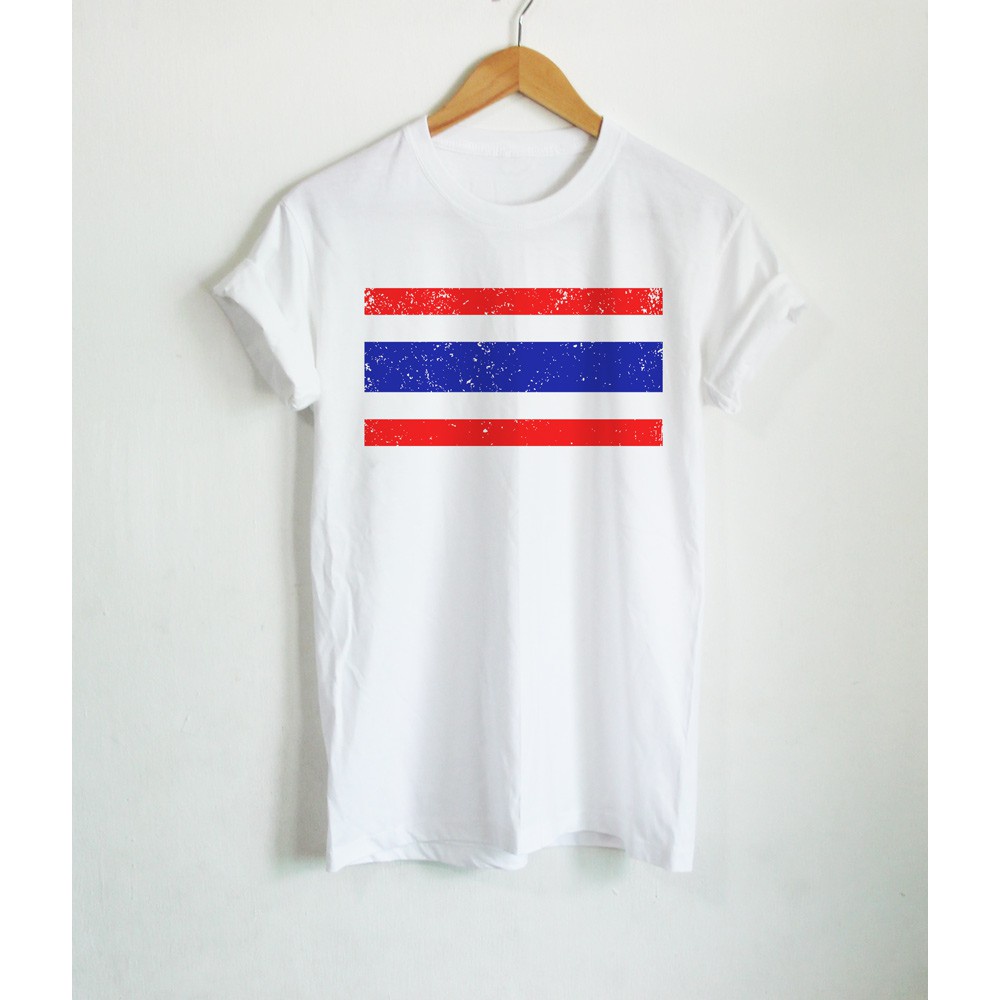 เสื้อยืดลาย-ธงชาติไทย-ประเทศไทย-thailand-flag-เสื้อยืดสกรีน-แขนสั้น-คอกลม