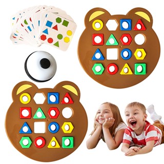 Montessori Geometric Shape Matching Game Color Sensory Educational Toys Preschool Learning Toys For Kids 2-4 Years Old