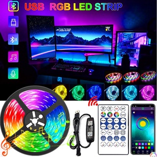 แถบไฟ RGB Led ควบคุมผ่านแอพ เปลี่ยนสีได้ พร้อมแอพควบคุม ซิงค์เพลง ทีวี แบ็คไลท์ USB สายไฟ โคมไฟอุกกาบาต กระโจม บ้าน งานแต่งงาน ห้อง คริสต์มาส ตกแต่ง