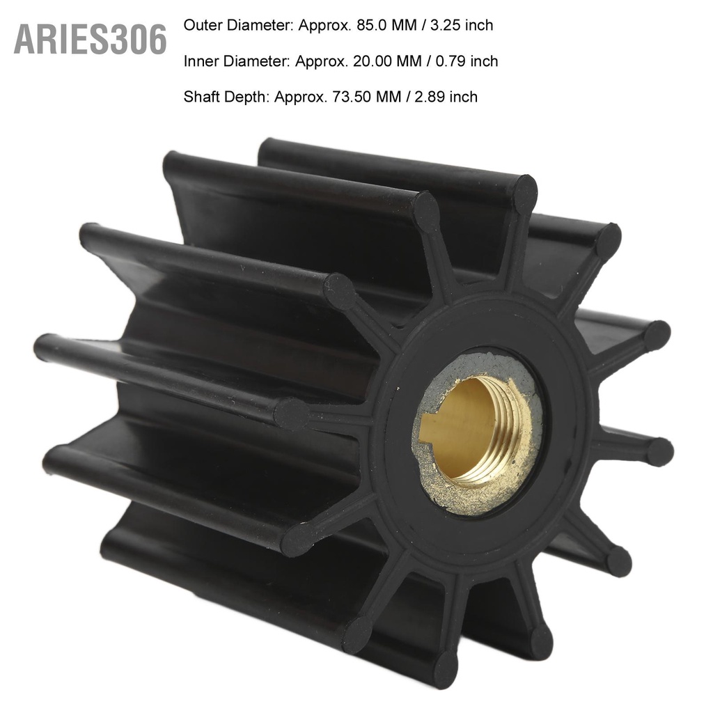 aries306-ใบพัดปั๊มน้ำนอกเรือ-12-ใบ-od-85-0mm-3-25in-เปลี่ยนสำหรับ-cummins-3897337-3916852