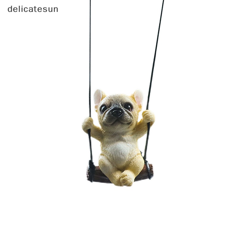 delicatesun-จี้เรซิ่น-รูปสุนัขบูลด็อกน่ารัก-อุปกรณ์เสริม-สําหรับรถยนต์