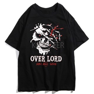 แฟชั่น Overlord เสื้อยืดแขนสั้นลายการ์ตูน คอกลมทันสมัยสไตล์แฟชั่นบุคลิกภาพ Unisex