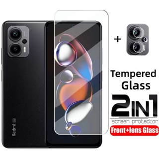 2 in 1 ฟิล์มกระจกนิรภัยกันรอยหน้าจอ เลนส์กล้อง HD 9H สําหรับ Xiaomi Redmi Note 12T Pro 12TPro 11TPro + Note12 Turbo Note12TPro 5G