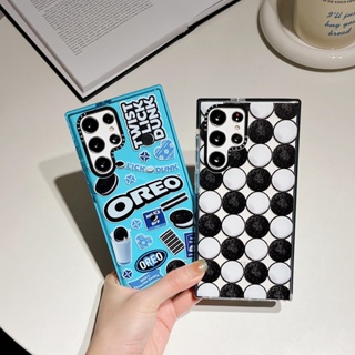 เคสโทรศัพท์มือถือแบบนิ่ม ใส กันกระแทก ลาย Oreo สําหรับ Samsung Galaxy S23 Ultra S21 Plus S22